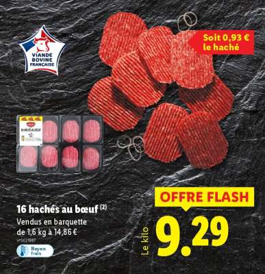 16 hachés au bœuf