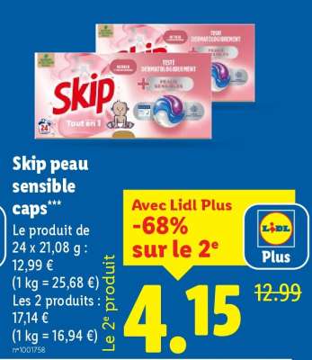 Skip peau sensible caps