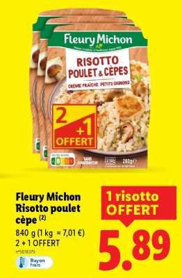 Fleury Michon Risotto poulet cèpe