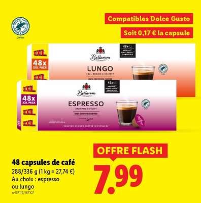48 capsules de café