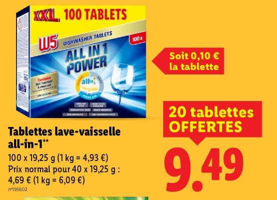 Tablettes lave-vaisselle all-in-1
