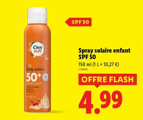Spray solaire enfant SPF 50