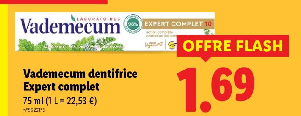 Vademecum dentifrice Expert complet