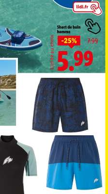 Short de bain homme
