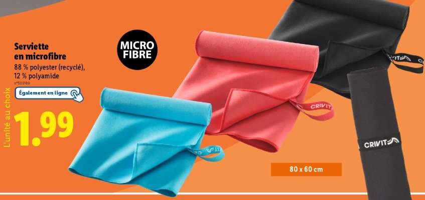 Serviette en microfibre