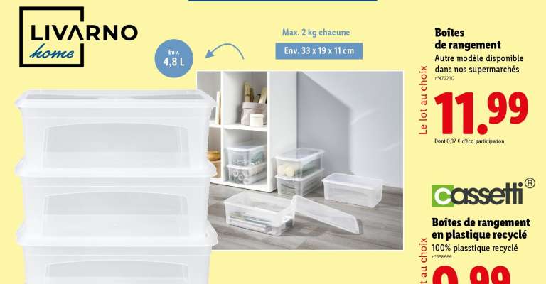 Boîtes de rangement
