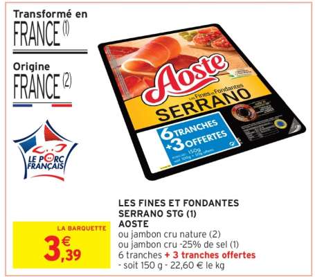 LES FINES ET FONDANTES SERRANO STG