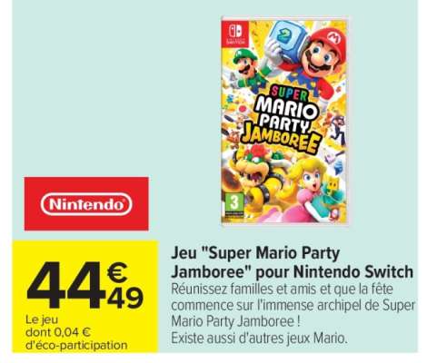 Jeu «Super Mario Party Jamboree» pour Nintendo Switch