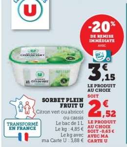SORBET PLEIN FRUIT U