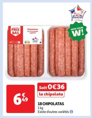 18 Chipolatas