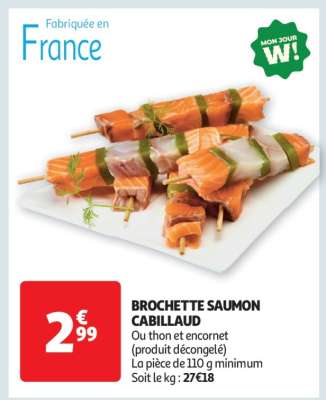 BROCHETTE SAUMON CABILLAUD