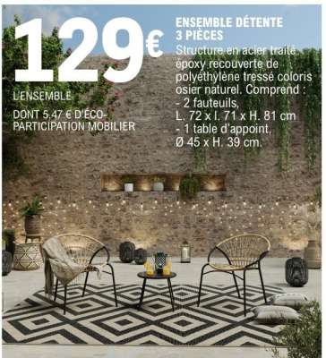 ENSEMBLE DÉTENTE 3 PIÈCES