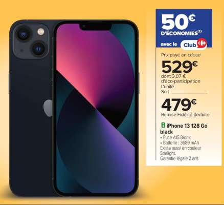 iPhone 13 128 Go black