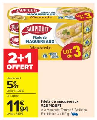 FILETS DE MAQUEREAUX 'SAUPIQUET'