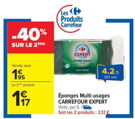 Éponges Multi-usages CARREFOUR EXPERT
