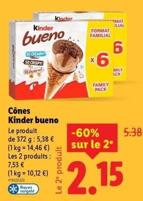 Cônes Kinder bueno