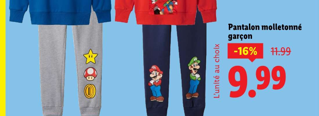 Pantalon molletonné garçon