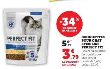 CROQUETTES POUR CHAT STERILISE PERFECT FIT