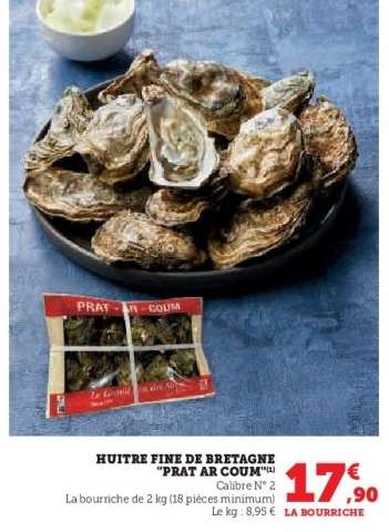 HUITRE FINE DE BRETAGNE "PRAT AR COUM"