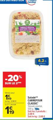 Salade CARREFOUR CLASSIC'