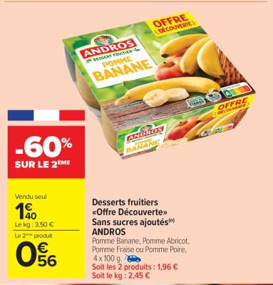 Desserts fruitiers "Offre Découverte"