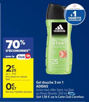 Gel douche 3 en 1 ADIDAS