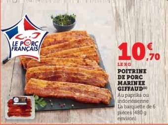 POITRINE DE PORC MARINÉE GIFFAUD