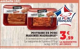 POITRINE DE PORC MARINÉE MADRANGE