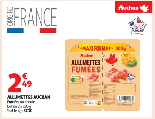 Allumettes Auchan