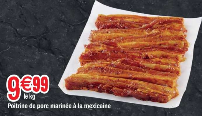 Poitrine de porc marinée à la Mexicaine