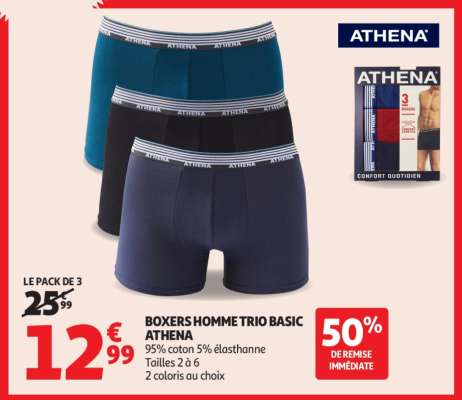 Boxers Homme Trio Basic Athena