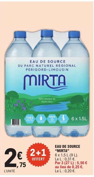 EAU DE SOURCE 'MIRTA'