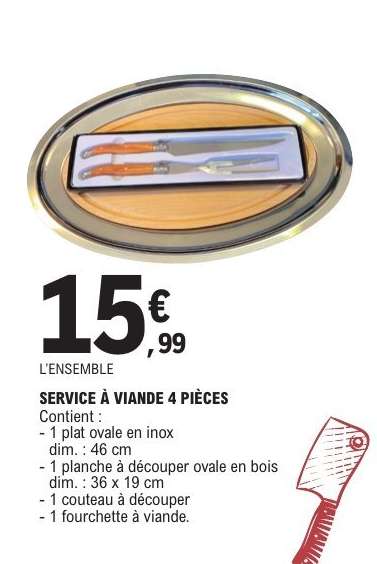 SERVICE À VIANDE 4 PIÈCES