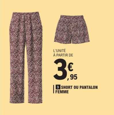 SHORT OU PANTALON FEMME