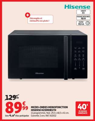 MICRO-ONDES MONOFONCTION HISENSE H25MOBS7H