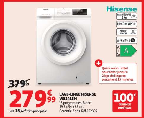 LAVE-LINGE HISENSE W814LEM