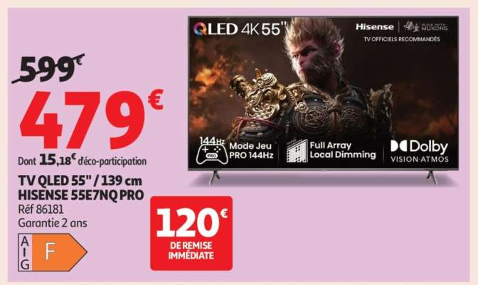 Tv Qled 55"/139 Cm Hisense 55E7Nq Pro
