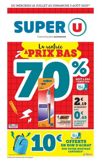 Catalogue SUPER U - 16/07/2025 - 03/08/2025.