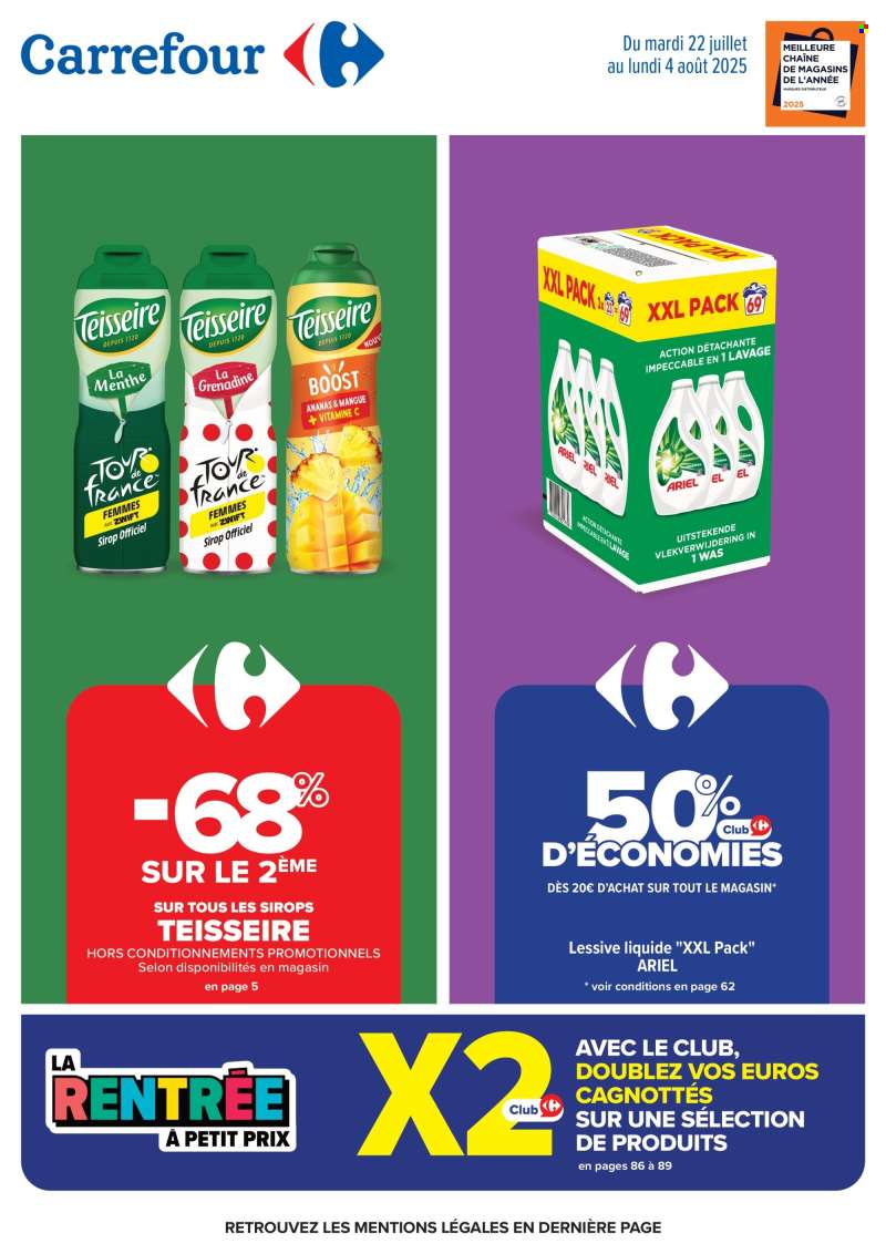 Catalogue Carrefour Hypermarchés - 22/07/2025 - 04/08/2025.