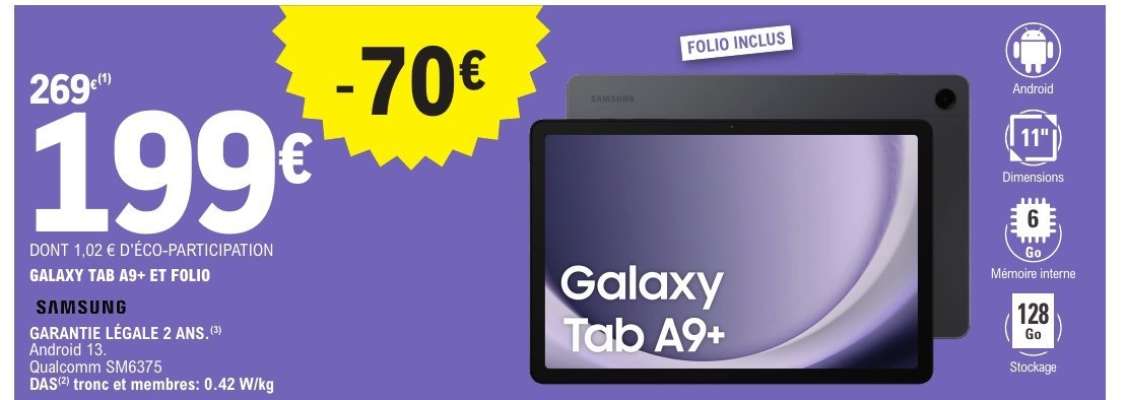 GALAXY TAB A9+ ET FOLIO
