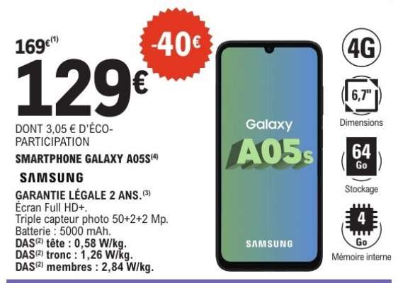 Smartphone Galaxy A05s