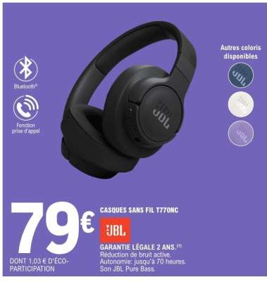 CASQUES SANS FIL T770NC