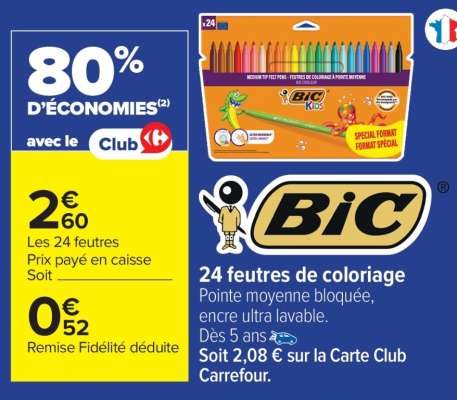 BIC KIDS 24 feutres de coloriage