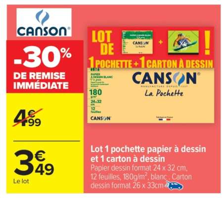 Lot de 1 pochette + 1 carton à dessin