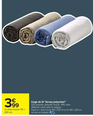 Linge de lit 'Jersey polycoton'