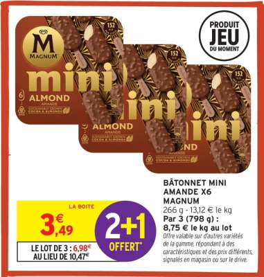 Bâtonnet Mini Amande x6 Magnum