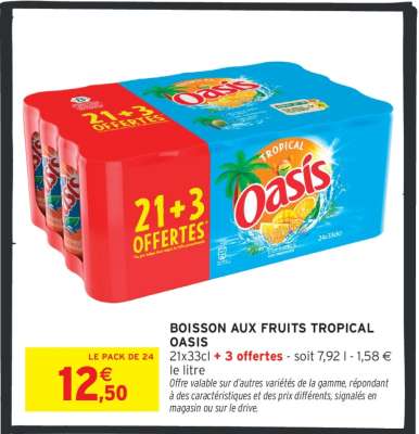 BOISSON AUX FRUITS TROPICAL “OASIS”