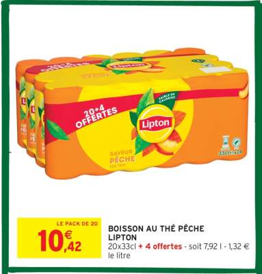 Boisson au thé pêche Lipton