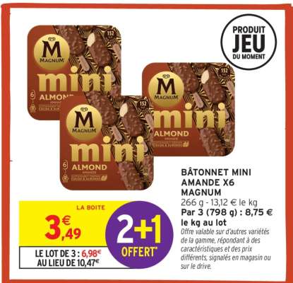 Bâtonnet Mini Amande x6 Magnum
