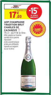 AOP CHAMPAGNE TRADITION BRUT CHARLES DE CAZANOVE